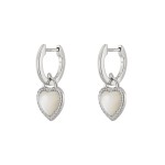 BRINCOS UNIKE  HEART MOTHER OF PEARL UK.BR.1204.0187