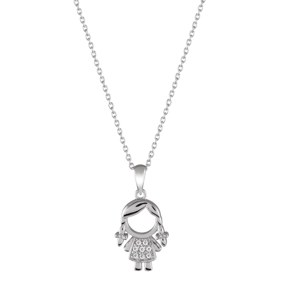 COLAR UNIKE MEANINGFUL SILVER GIRL UK.CL.1110.0001