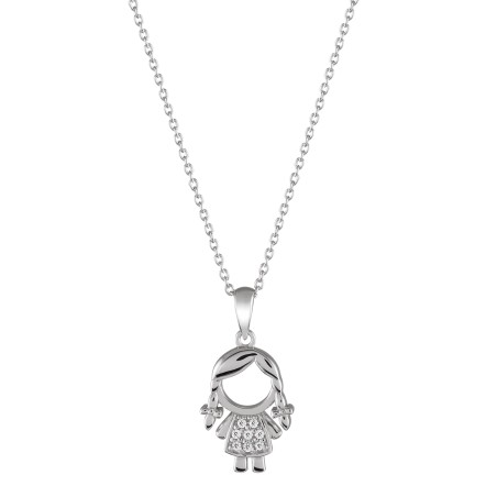 COLAR UNIKE MEANINGFUL SILVER GIRL UK.CL.1110.0001