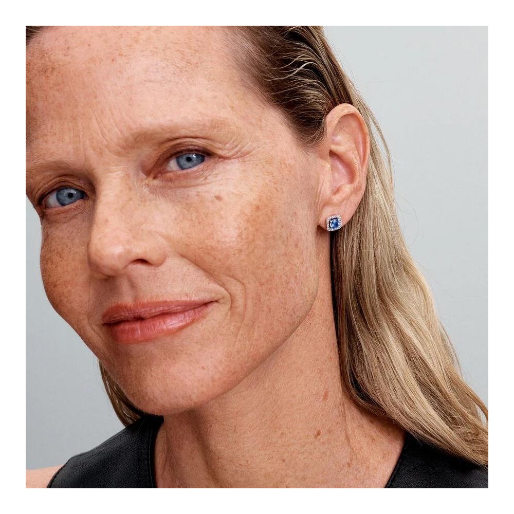 Brincos Pandora Espigão Auréola Azul Brilhante 293551C01