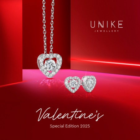 COLAR UNIKE SOLITAIRE HEART SILVER UK.CL.1204.0324