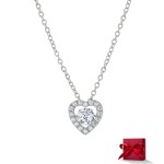 COLAR UNIKE SOLITAIRE HEART SILVER UK.CL.1204.0324