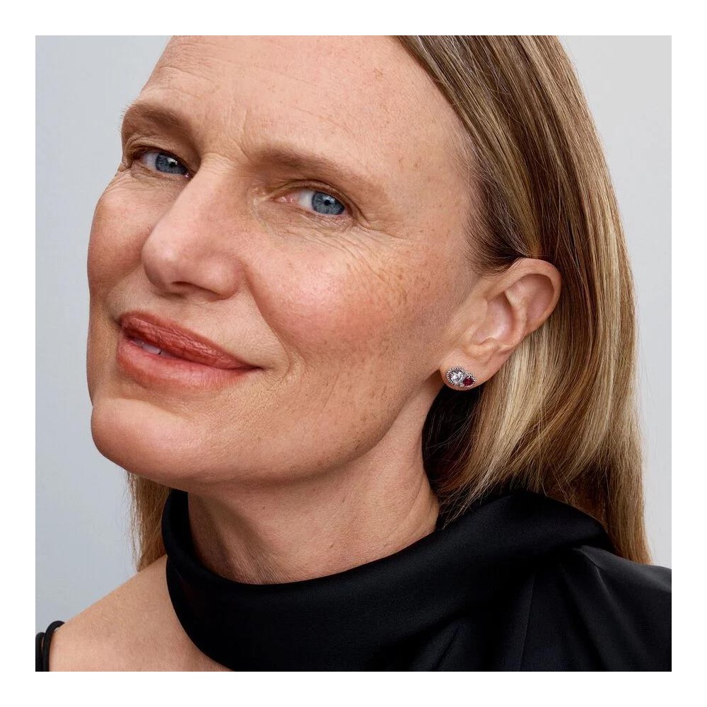 Brincos Pandora Sparkling Halo Hearts 293633C01