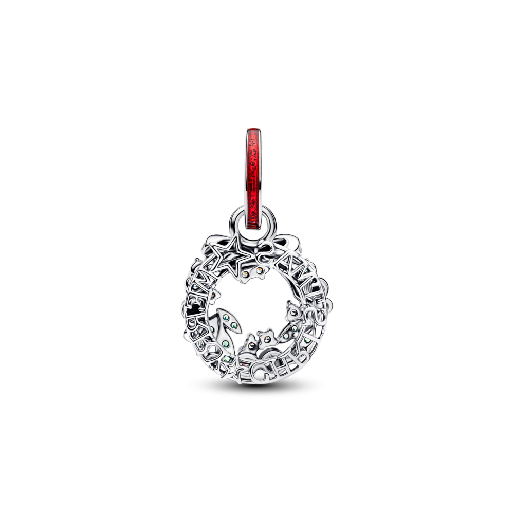 Conta Pendente Duplo coroa de Natal 794238C01