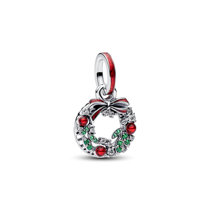 Conta Pendente Duplo coroa de Natal 794238C01