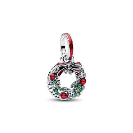 Conta Pendente Duplo coroa de Natal 794238C01