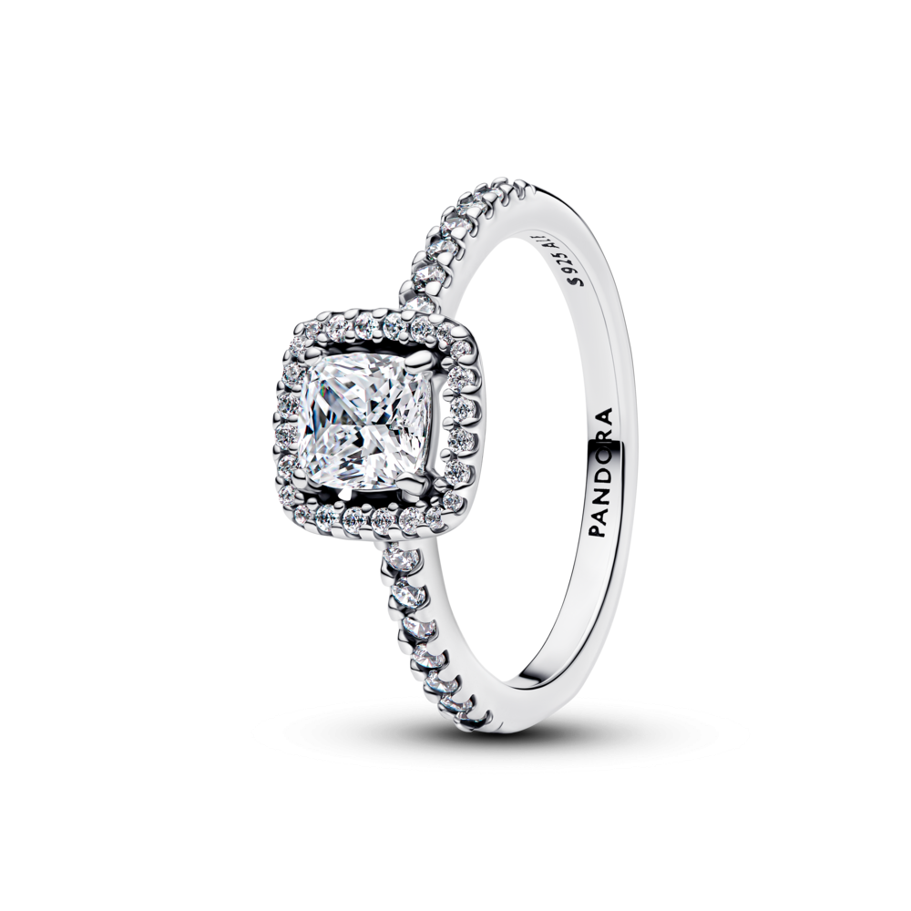 Anel Halo quadrado brilhante 193555C02