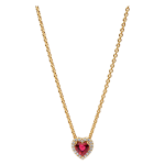 Colar Com coração vermelho revestimento ouro 14kt 368425C02