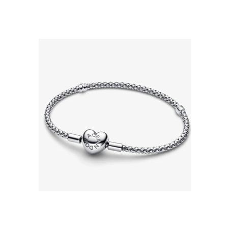 Pulseira Malha Studded fecho coração 593853C00