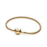 Pulseira Malha Studded fecho coração revestimento 14kt 563811C00