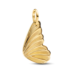 Asa de borboleta pendente gravável revestimento ouro 14kt 368425C02