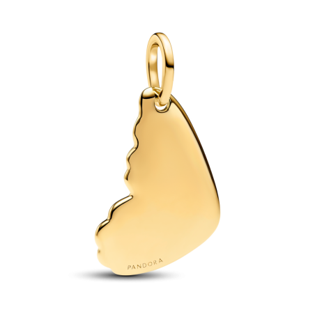 Asa de borboleta pendente gravável revestimento ouro 14kt 368425C02