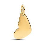 Asa de borboleta pendente gravável revestimento ouro 14kt 368425C02