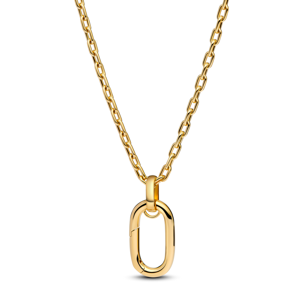 Colar Pandora Me link grande dourado revestimento ouro 14kt