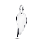 Conta Pendente asa de anjo prateada gravável 394014C00