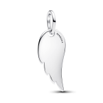 Conta Pendente asa de anjo prateada gravável 394014C00