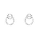 BRINCOS UNIKE TWO CIRCLES SILVER