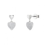 BRINCOS UNIKE TWO HEARTS SILVER UK.BR.1204.0209