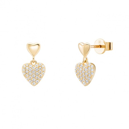 BRINCOS UNIKE TWO HEARTS GOLD UK.BR.1204.0210