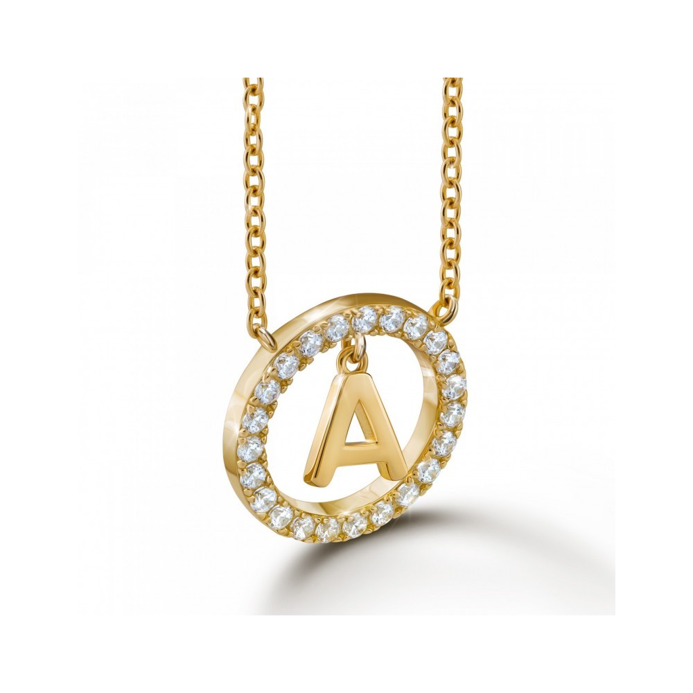 COLAR UNIKE LETTER IN CIRCLE A UK.CL.1204.0289