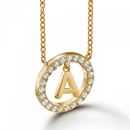 COLAR UNIKE LETTER IN CIRCLE A UK.CL.1204.0289