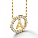 COLAR UNIKE LETTER IN CIRCLE A UK.CL.1204.0289