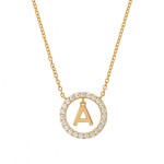 COLAR UNIKE LETTER IN CIRCLE A UK.CL.1204.0289
