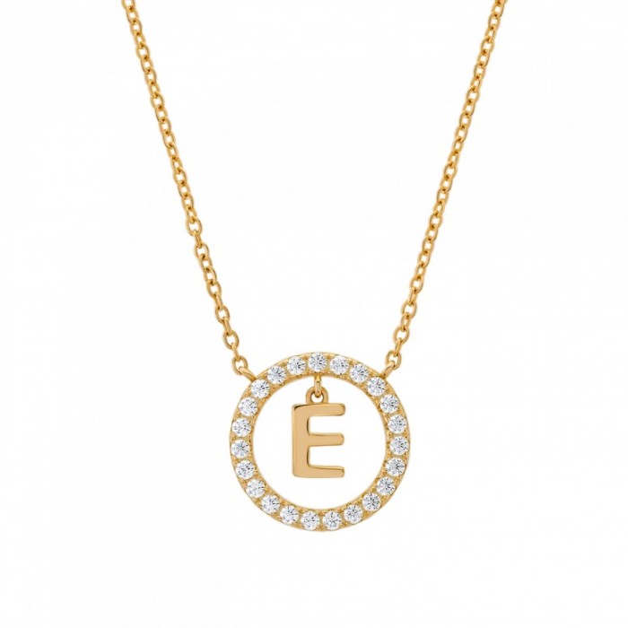 COLAR UNIKE LETTER IN CIRCLE E UK.CL.1204.0293