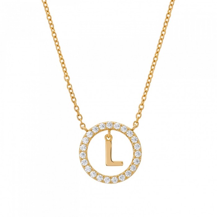COLAR UNIKE LETTER IN CIRCLE L UK.CL.1204.0299