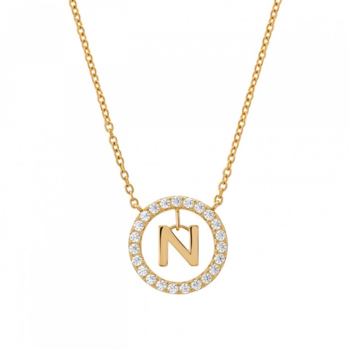 COLAR UNIKE LETTER IN CIRCLE N UK.CL.1204.0301