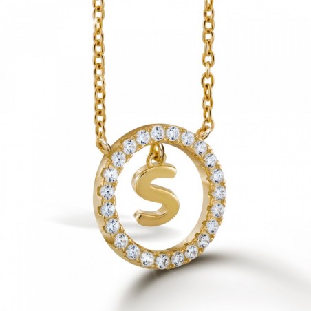 COLAR UNIKE LETTER IN CIRCLE S UK.CL.1204.0306