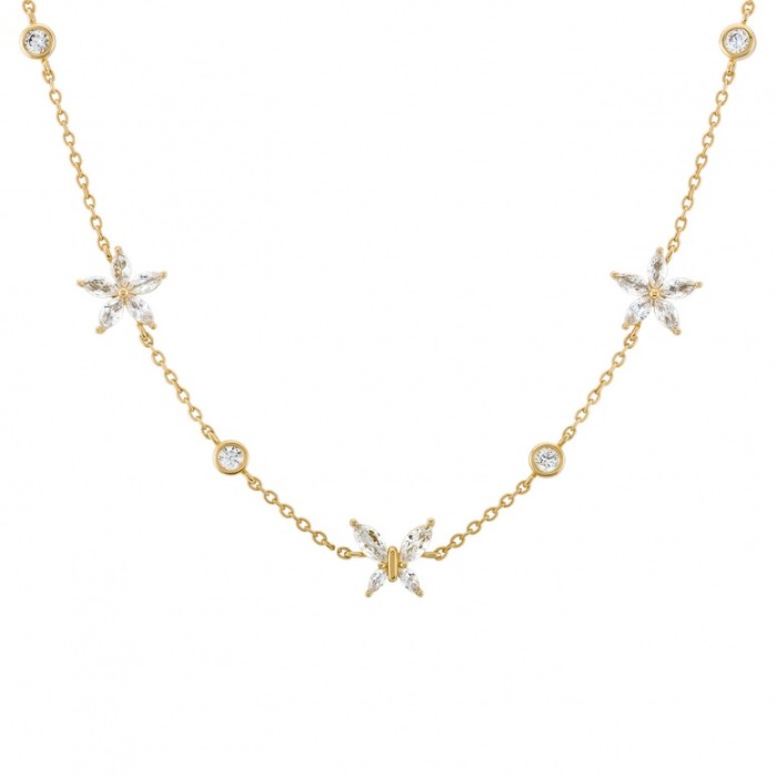 COLAR UNIKE MIX&MATCH NAVETE FLOWER&BUTTERFLY UK.CL.1204.03