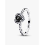 Anel Pandora Coração preto 198421C04