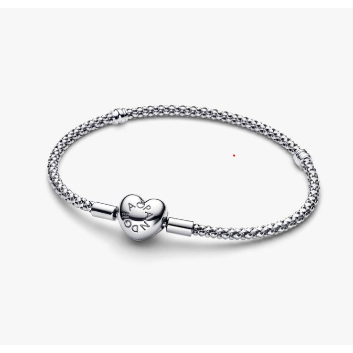 Pulseira Malha Studded fecho coração 593853C00