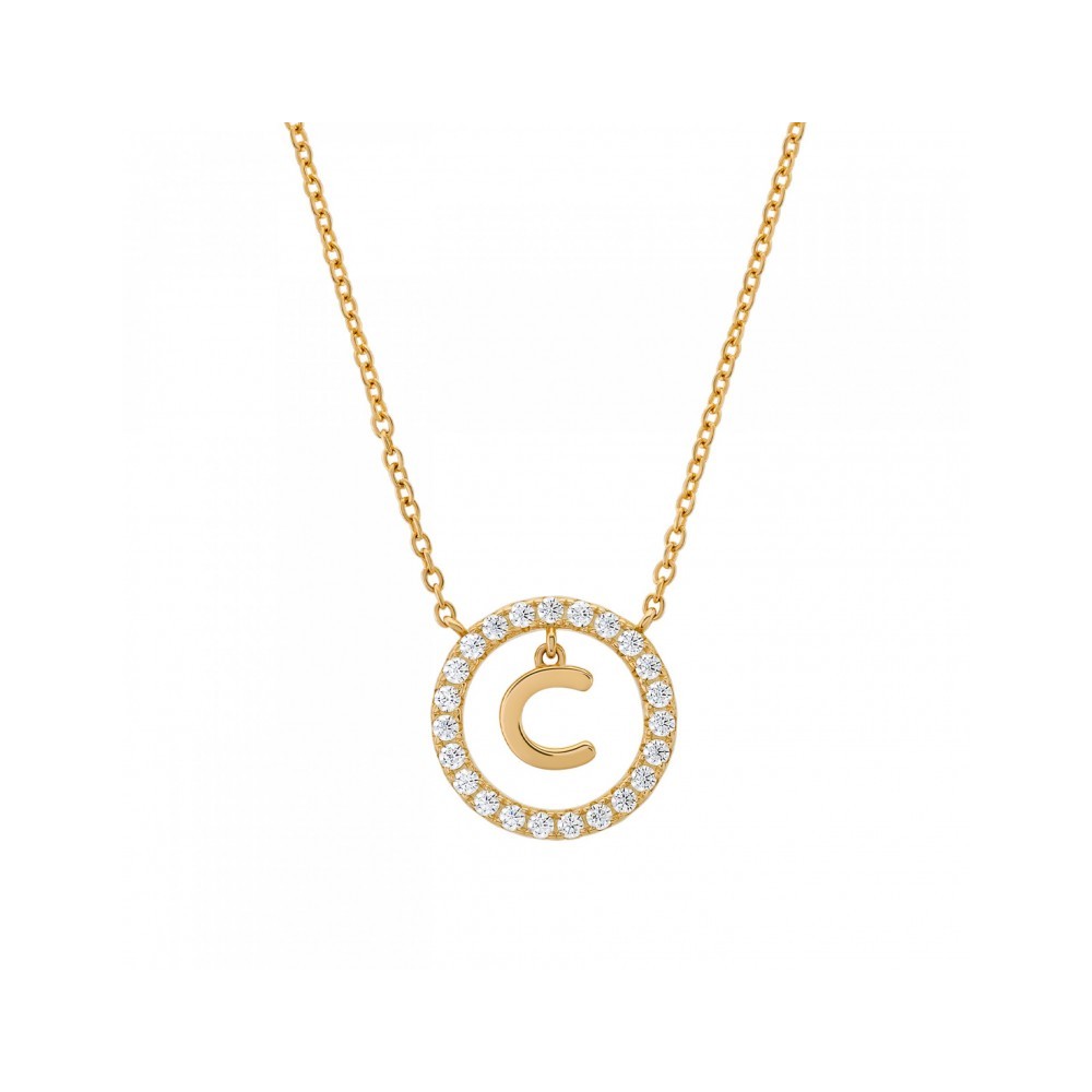 COLAR UNIKE LETTER IN CIRCLE C