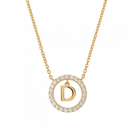 COLAR UNIKE LETTER IN CIRCLE D