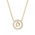 COLAR UNIKE LETTER IN CIRCLE D