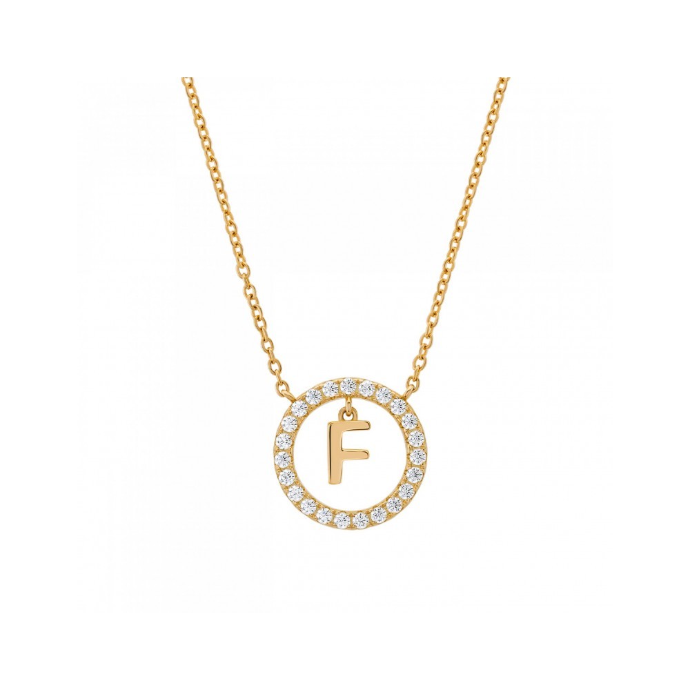 COLAR UNIKE LETTER IN CIRCLE F