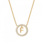 COLAR UNIKE LETTER IN CIRCLE F