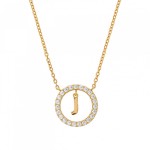 COLAR UNIKE LETTER IN CIRCLE J