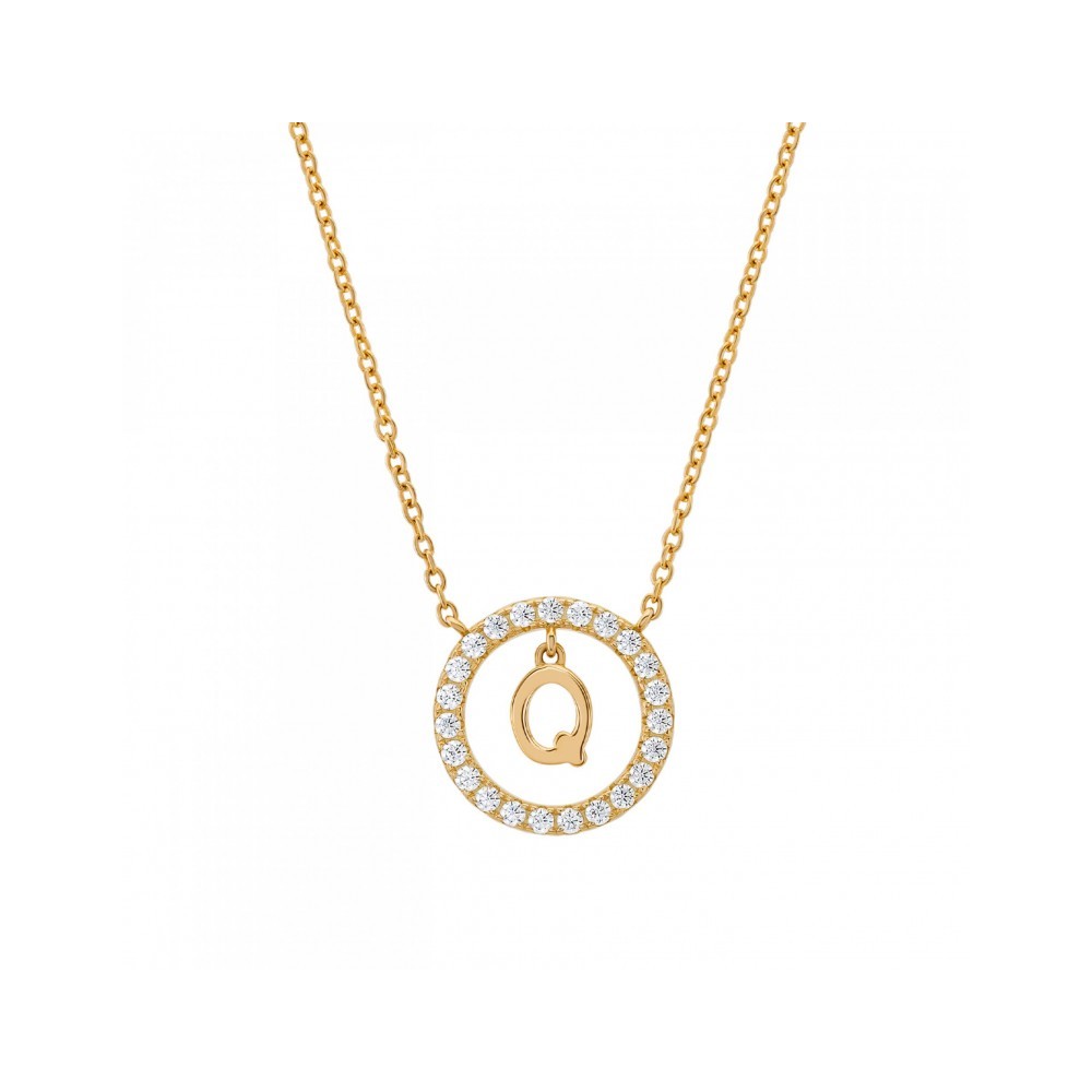 COLAR UNIKE LETTER IN CIRCLE Q UK.CL.1204.0304