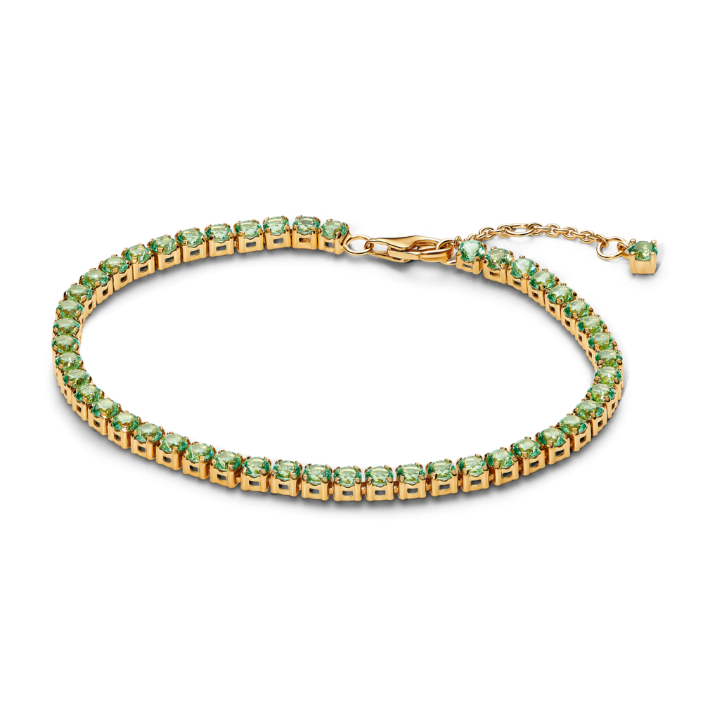 Pulseira de Ténis Verde Brilhante
