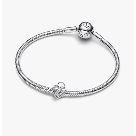 Heart padlock sterling silver charm 794358C00