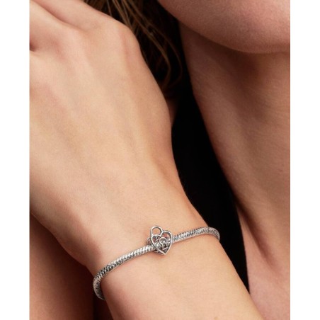 Heart padlock sterling silver charm 794358C00