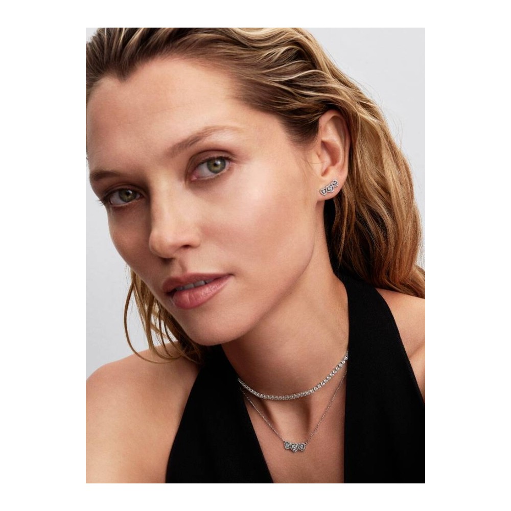 Brincos Espigão Trilogia Corações Auréola 294411C01
