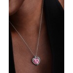 Gargantilha Coração Auréola Rosa 394414C01-45