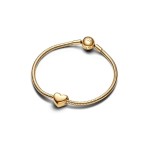 Conta Pandora Gravável coração dourado 763439C00