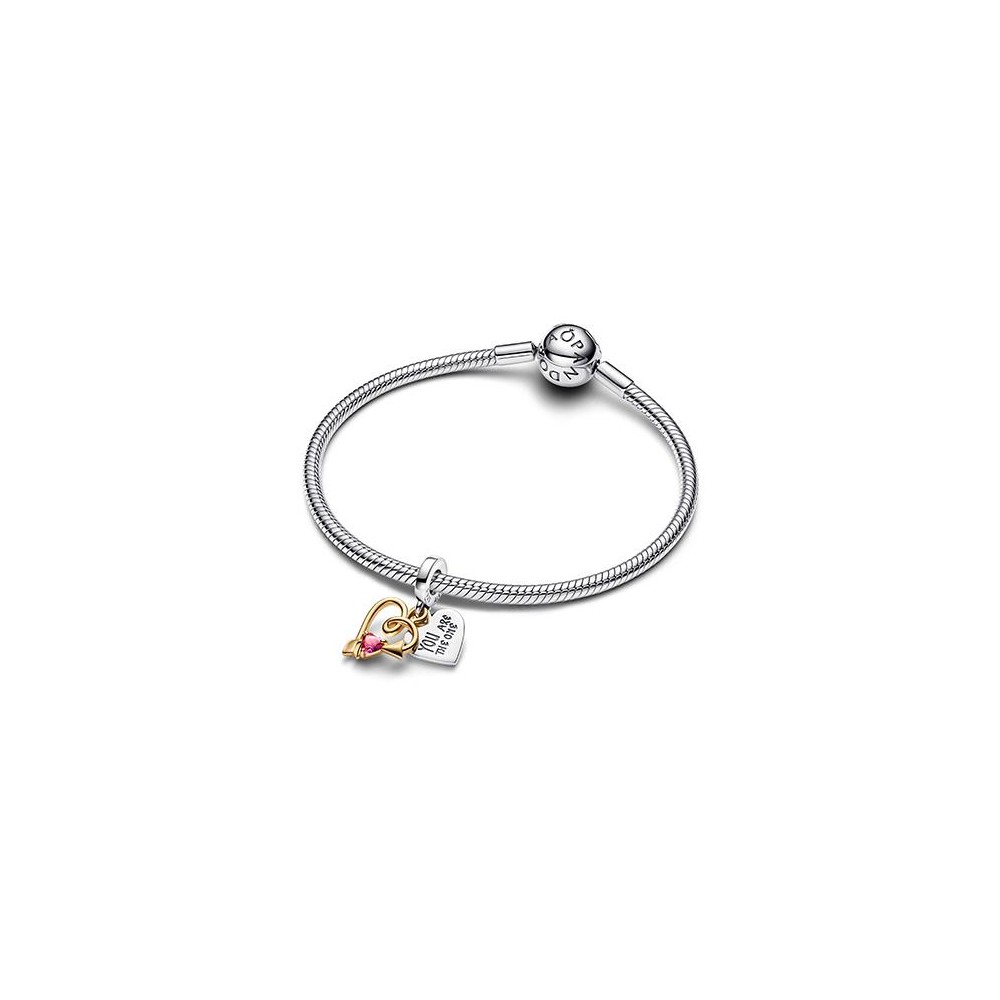 Conta Pendente Coração e Flecha gravável 763622C01