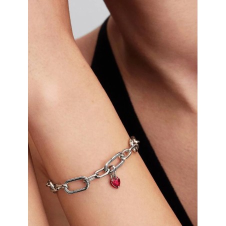 Mini conta pendente coração chakra vermelho 793042C05