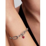 Mini conta pendente coração chakra vermelho 793042C05